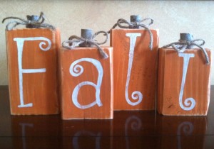 fall wooden blocks