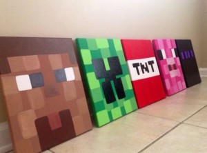minecraft canvas paintings