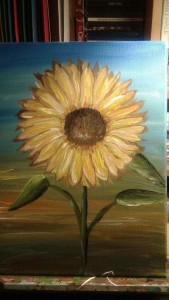 adult sunflower canvas