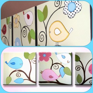 spring kids canvas