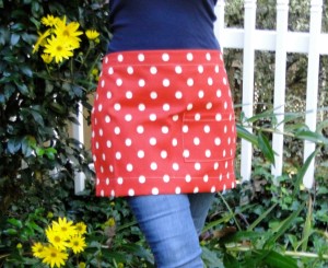 adult polka dot apron