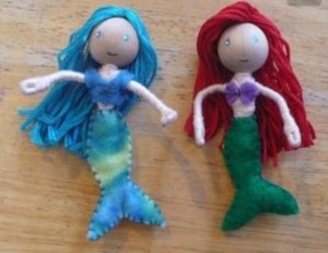 mermaid yarn dolls