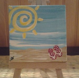 summer sun flip flops canvas