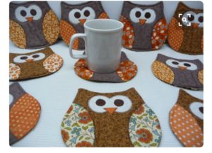 owl mug rugs