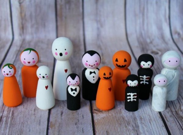 halloween peg dolls