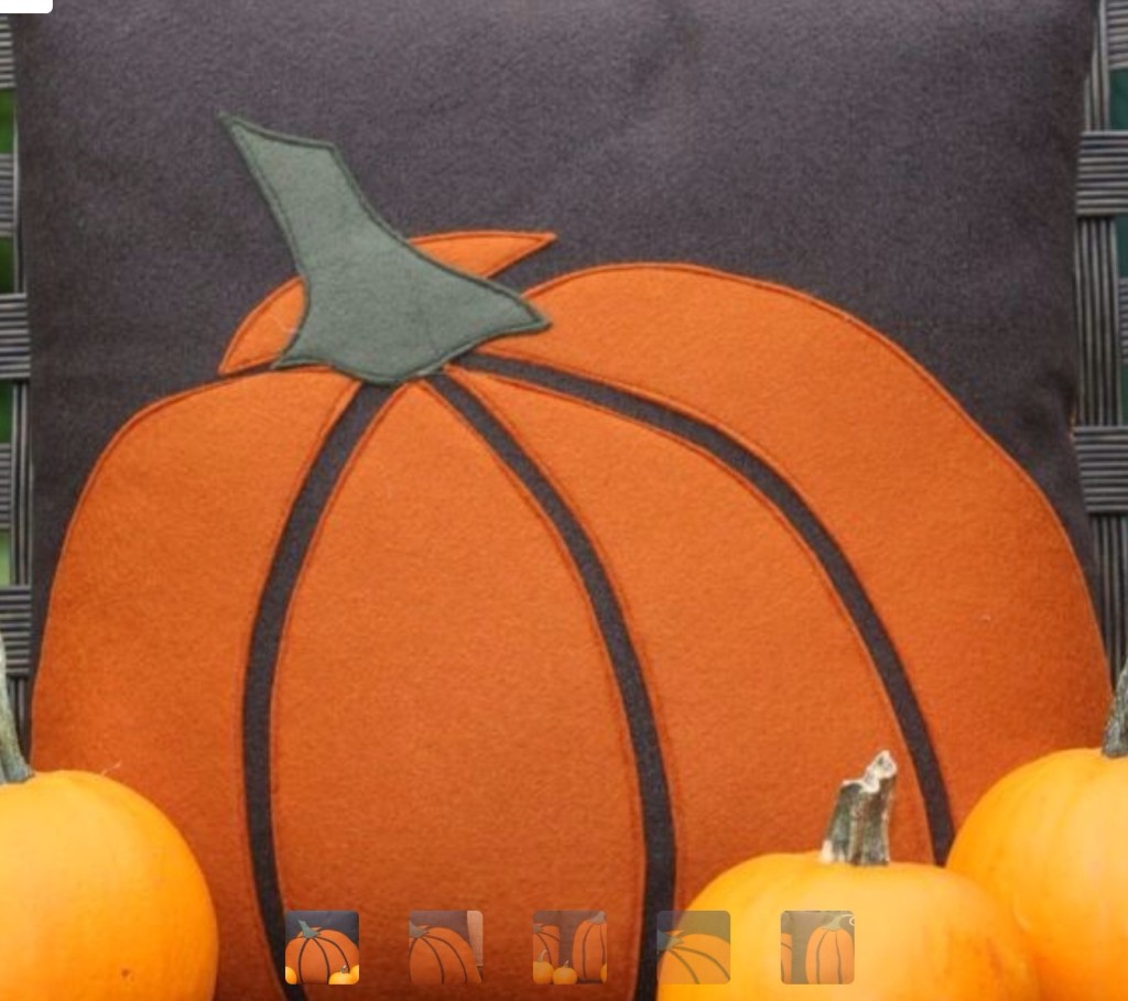 Pumpkin pillow the red wagon