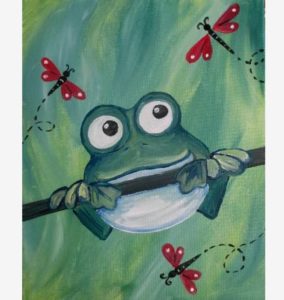 Kids Canvas Painting: Frog – The Red Wagon